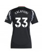 Arsenal Riccardo Calafiori #33 Replika Borta Kläder Dam 2024-25 Kortärmad